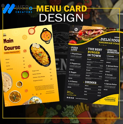 Restaurant digital menu board San Francisco menu printing services online food menu design 2026